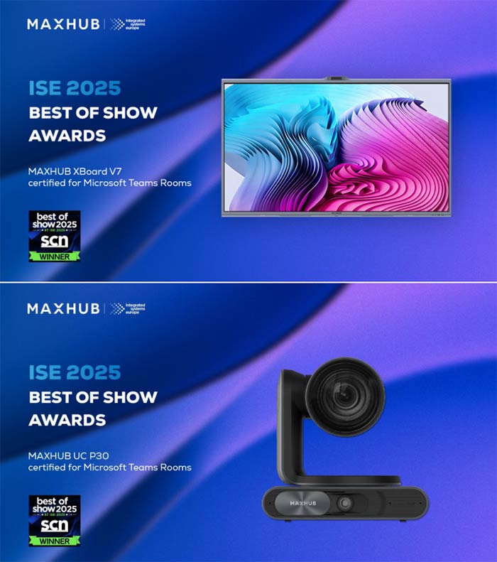 MAXHUB XBoard V7@΢ܛJCث@ISE 2025չչʾ